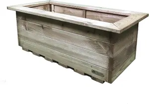 Simply Wood Signature Tanalised Wooden Trough Garden Planter  - Extra Large