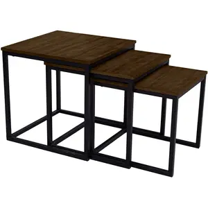 Babsy 3 Piece Nest of Tables Brown