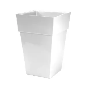 simpa 2PC Moda Milano 28L White Plastic Planters.