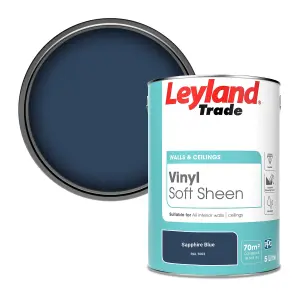 Leyland Trade Vinyl Soft Sheen Walls & Ceilings Emulsion Paint Sapphire Blue (RAL 5003) - 5L