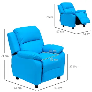 HOMCOM Kids Recliner Armchair Game Chair Sofa Children Seat In PU Leather