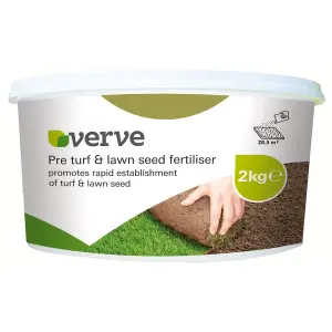 Verve Lawn Feed Pre lawn seed & turf fertiliser 28m² 1L 2kg