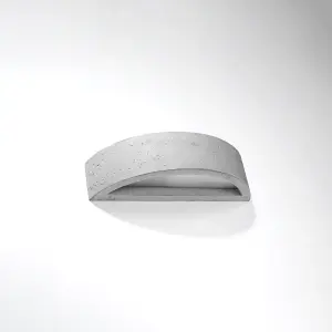 Atena Concrete & Glass Grey 1 Light Classic Wall Light