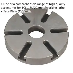 160mm Face Plate Accessory for ys08834 Metalworking Lathe