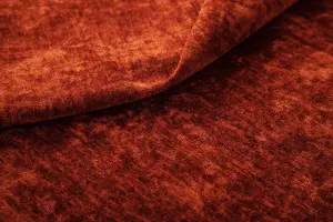 Home Curtains Camden Luxury Crushed Chenille Lined Blackout 65w x 90d" (165x229cm) Terracotta Pencil Pleat Curtains (PAIR)