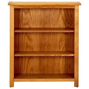 Berkfield 3-Tier Bookcase 70x22.5x82 cm Solid Oak Wood