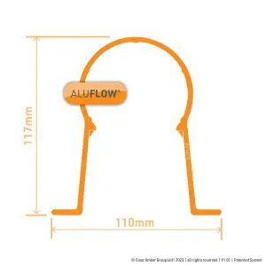 Aluflow Grey Round Downpipe Bracket (Dia) 68mm