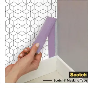 Scotch Delicate Surface Advanced Masking Tape, 36 mm x 41 m, Super-sharp Paint Lines, 1 Tape