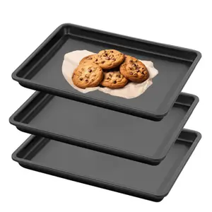 6 Pack Non-Stick Baking Trays 32cm Assorted Sizes For Ovens Dishwasher Safe