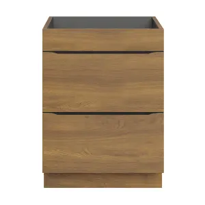 GoodHome Imandra Standard Matt Walnut effect Freestanding Bathroom Cabinet (H) 820mm (W) 600mm