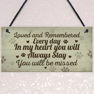 Red Ocean Hanging Pet Memorials Cat Plaque Pet Memorials Dog Remembrance Grave Plaque Keepsake Gift