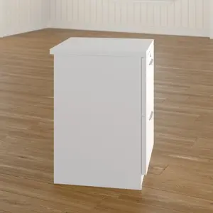 2 Drawer Filing Cabinet White