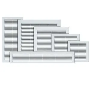 Air Vent Grille White Plastic Wall Ducting Ventilation Cover 4" 6" 8" 10" 12" 14 (200x200mm)