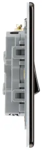 BG FBN43 Nexus Screwless Flat-Plate Triple Light Switch Black Nickel 2 Way 10A