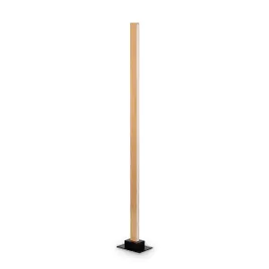 Luminosa CRAFT Dimmable LED Integrated Floor Lamp Wood, In-Built Switch, 3000K