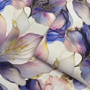 Muriva Elysian Floral Flowers Petal Pastel Metallic Multi Colour Wallpaper