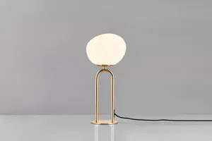 Nordlux DFTP Shapes Indoor Living Dining Bedroom Table Lamp In Brass (Diam) 22cm