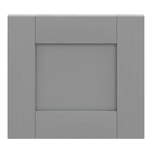 GoodHome Alpinia Matt slate grey wood effect Shaker 2 drawer front, bridging door & bi fold door 400mm