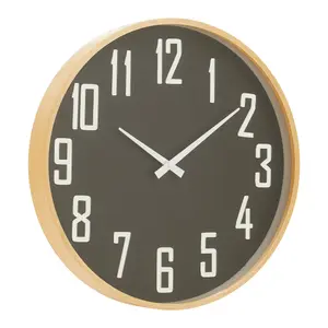 Interiors by Premier Functional Black Wall Clock, Sleek And Sturdy Wall Clock For Kitchen, Lightweight Clock For Indoor Outdoor