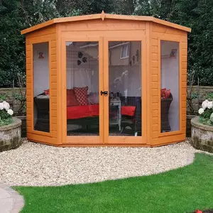 Shire Barclay 7x7 ft & 2 windows Pent Wooden Summer house - Assembly service included