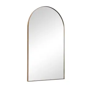 Melody Maison Large Framed Gold Arched Mirror 100cm x 60cm