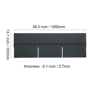 18Pcs Black Tab Asphalt Shingles Bitumen Roof Tiles Covering 2.61sqm