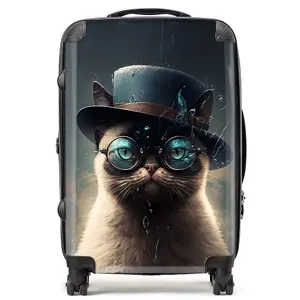 Siamese Cat Splashart Suitcase - Medium