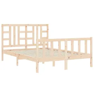 Berkfield Bed Frame with Headboard 140x200 cm Solid Wood