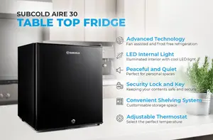 Subcold Aire30 LED Mini Fridge Black