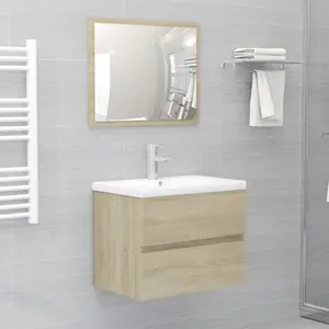 Audreana 60mm Wall Hung Single Vanity Sonoma Oak