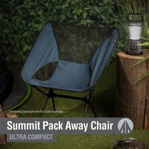 Ultra Light Pack Away Camping Chair (Blue)