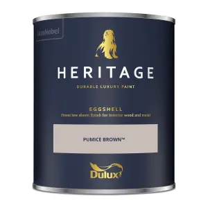 Dulux Trade Heritage Pumice Brown Eggshell Wall paint, 750ml