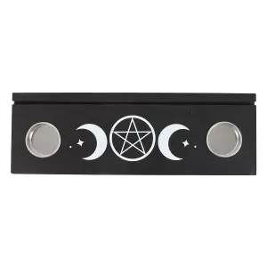 Something Different Triple Moon Tarot Cards Tealight Holder Black/White (One Size)