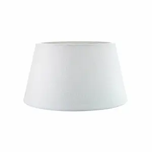 Traditional Linen Fabric Drum Shade for Pendant & Lampshade White / 12.5cm H x 20cm W x 20cm D