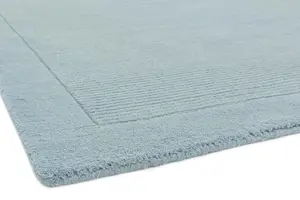 Teal Handmade Modern Plain Wool Easy to Clean Handmade Rug For Bedroom Dining Room Living Room -160cm X 230cm