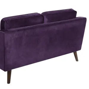 2 Seater Velvet Sofa Purple LOKKA