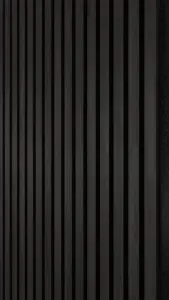 240cm x 60cm Black Acoustic Slat Wall Panel