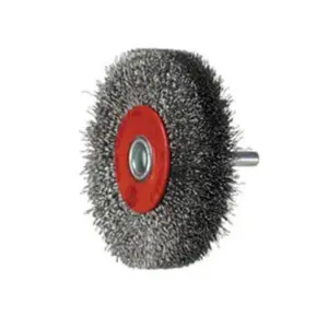 50mm Spindle Mounted Circular Crimped Stainless Steel wire brushes. Price per 1.