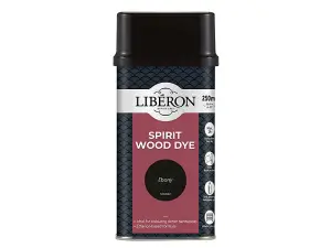 Liberon Spirit Wood Dye in Rich Ebony - 250ml for Stunning Wood Finishes