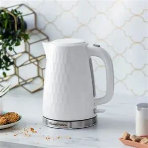 Russell Hobbs Honeycomb Kettle White, Plastic