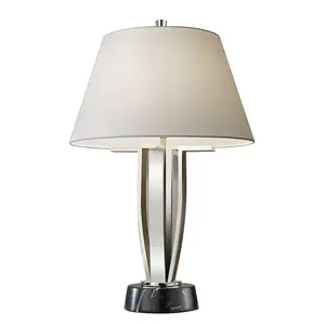 Table Lamp Highly Polished Nickel Finish LED E27 60W Single Bulb d00958