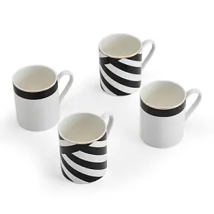 Mikasa Luxe Deco Set of 4 380ml Mugs