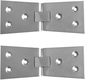 Counter Flap Hinge 100mmx32mmx38mm Satin Chrome, 1 Pair