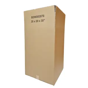 Tall Strong Double Wall Extra Large Cardboard Box 20" x 20" x 30" Storage Packing Moving House Sturdy Shipping Boxes (Pack of 90)