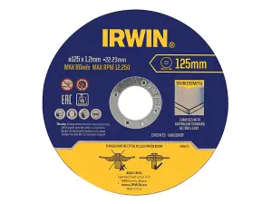 IRWIN 125mm Metal Cutting Discs - Tin of 10 for Superior Performance