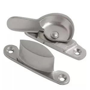 Solid Brass Sash Window Fastener Fitch Fastener Satin Chrome