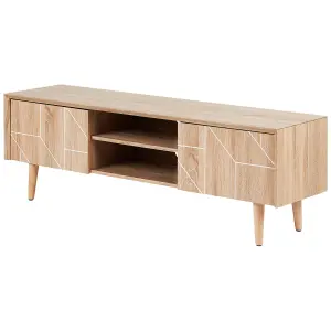 Beliani Modern TV Stand Light Wood FRANKLIN