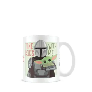 Star Wars: The Mandalorian The Kids With Me Mug White/Grey (One Size)