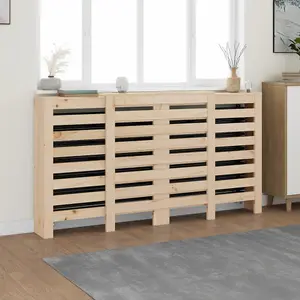 Berkfield Radiator Cover 210x21x85 cm Solid Wood Pine