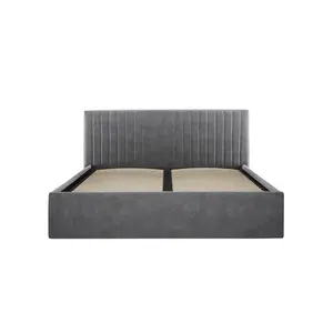 Hucksley Upholstered Bed Frame Grey / Double (4'6)